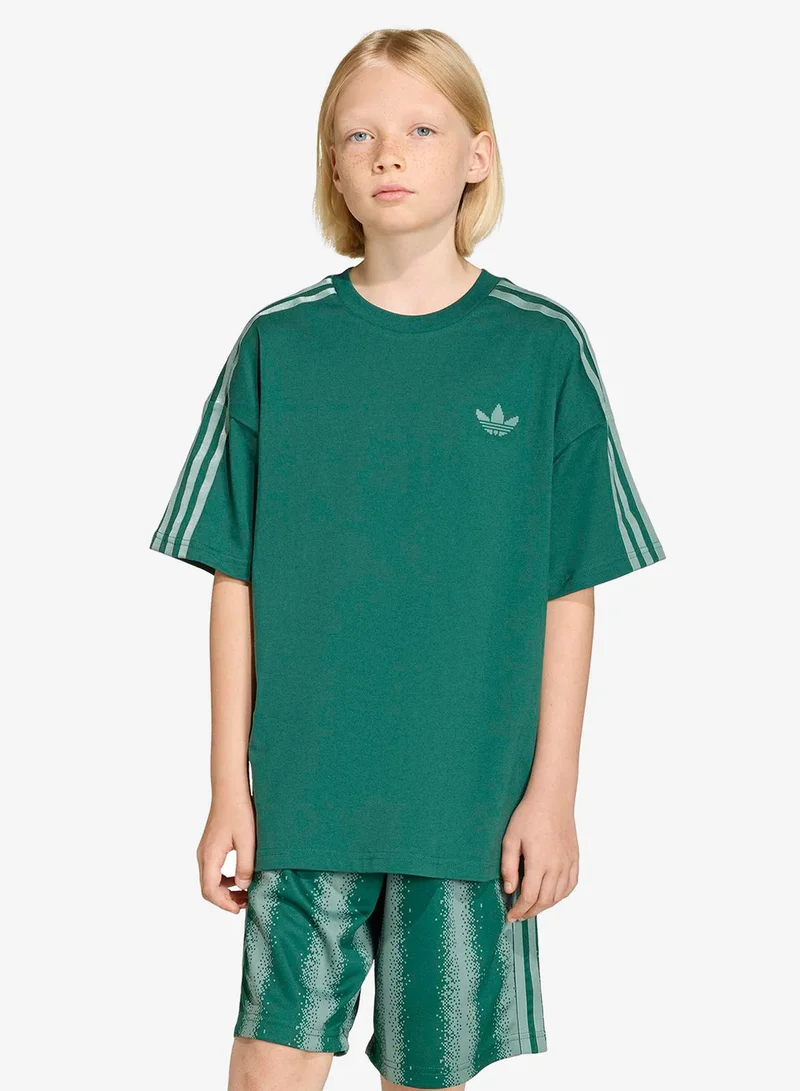 اديداس اوريجينالز تيشيرت ماينكرافت فضفاض بأكمام خفاش للشباب