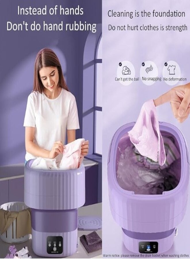 Zoom Plus Portable Washing Machine, Mini Foldable Washer,Spin Dryer Small Foldable Bucket Washer, Suitable for Apartment Dorm,Travelling - Image 2