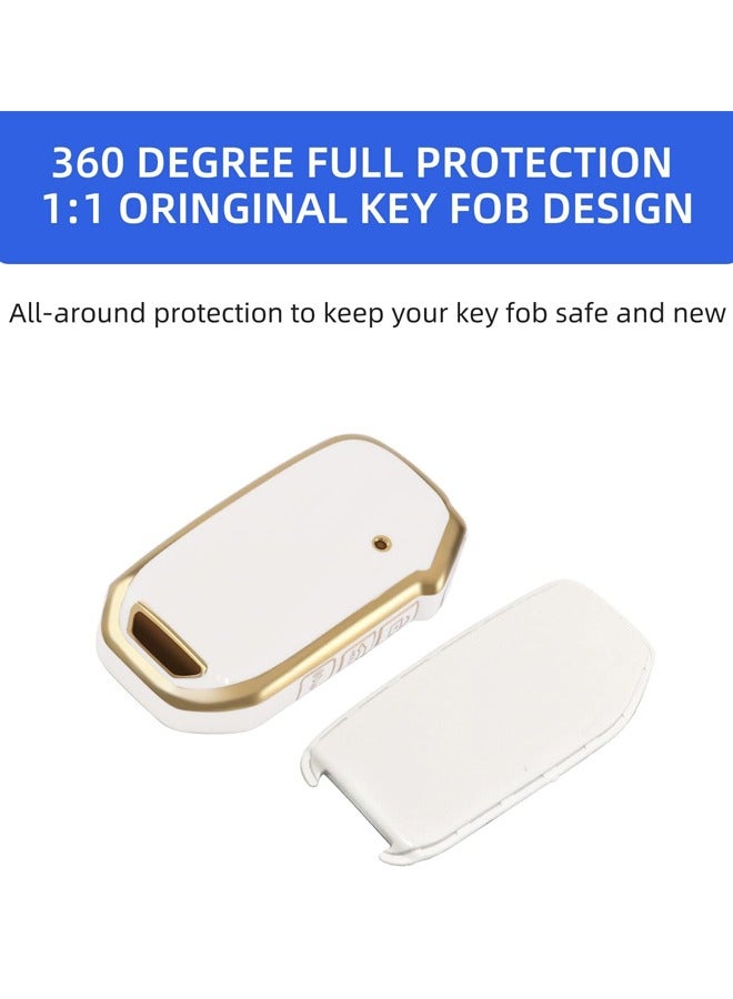 Kia Key Fob Cover, Key Case Shell Compatible with Kia Cerato Ceed Forte NIRO Sorento Seltos Sportage Soul Telluride Remote Smart Key Protector (White) - Image 5
