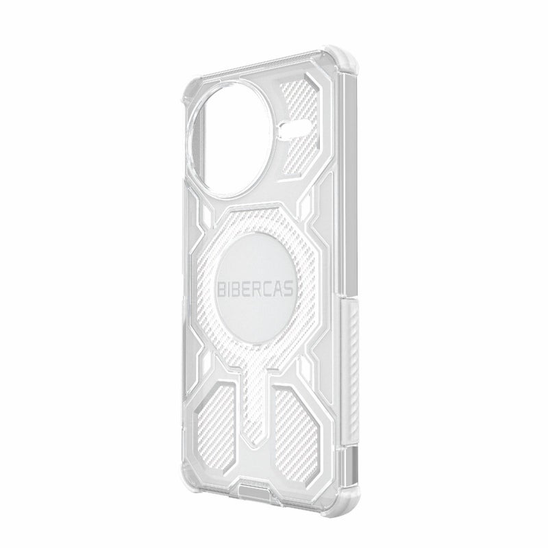 بيبركاس جراب هاتف مقاوم للصدمات Magsafe Air Bag شفاف اللون لهاتف Redmi K80 Pro (أبيض) - Image 3