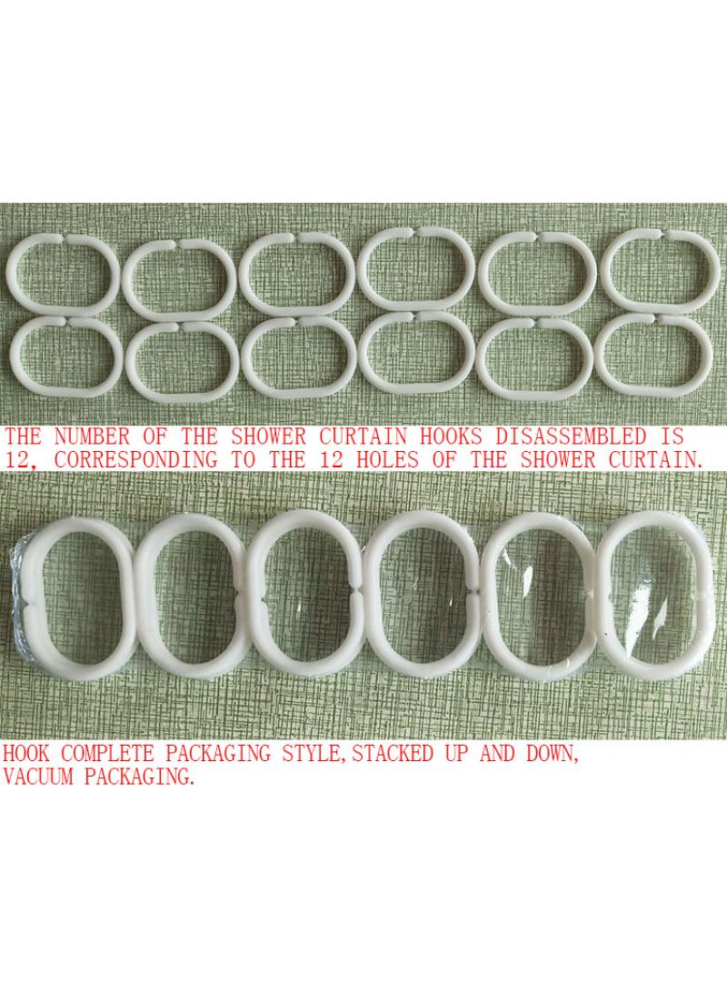 Bluejw 4 قطع ستارة دش مقاومة للماء وغطاء غطاء المرحاض الركيزة البساط عدم الانزلاق حمام حصيرة الحمام اكسسوارات الديكور - Image 4