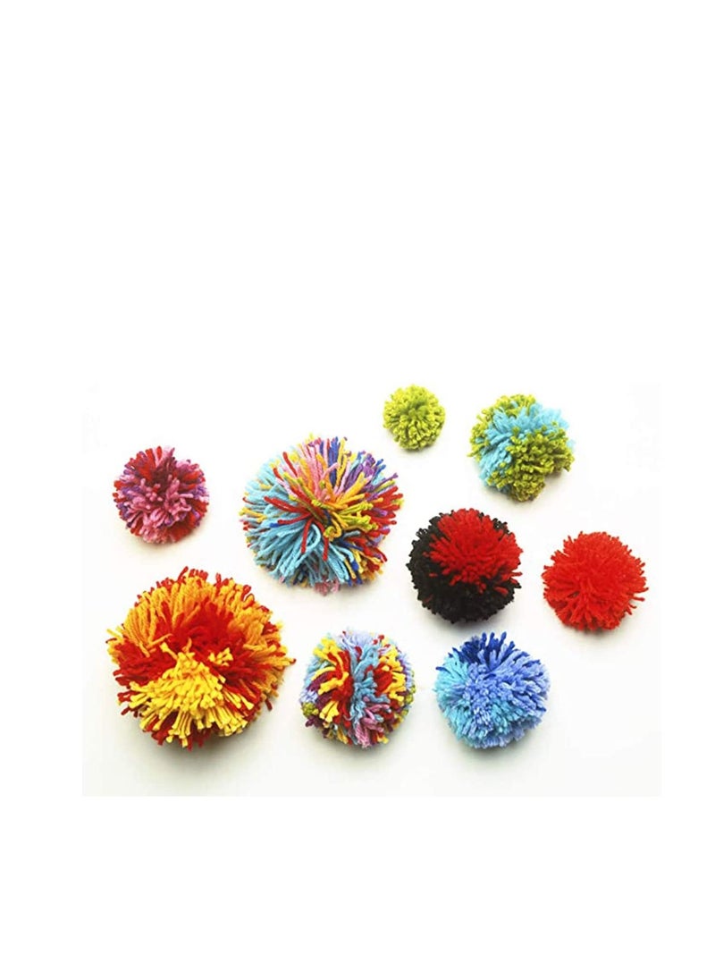 SYOSI - Pom Pom Maker,4 Sizes Fluff Ball Weaver Needle PomPom Maker Sets-DIY Pompoms Craft Doll Making Kits -Wool Yarn Knitting Craft Tool Set Pom-pom Maker for Kids or Adults - Image 1
