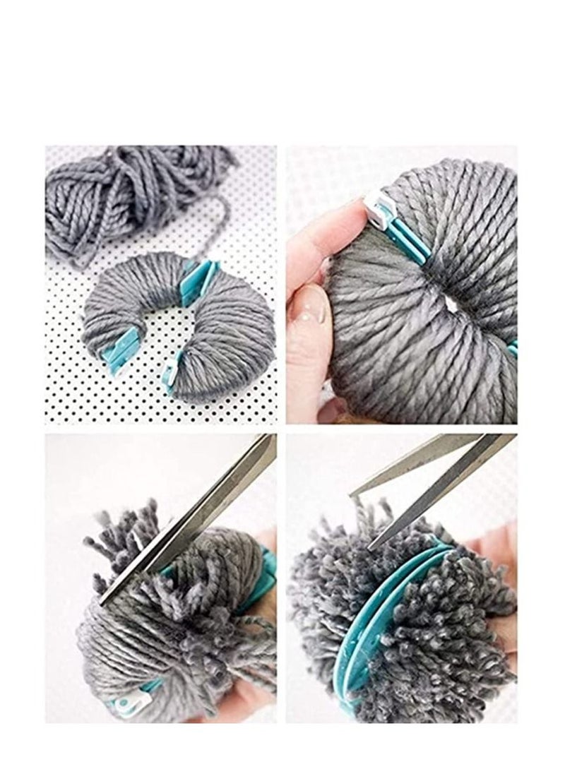 SYOSI - Pom Pom Maker,4 Sizes Fluff Ball Weaver Needle PomPom Maker Sets-DIY Pompoms Craft Doll Making Kits -Wool Yarn Knitting Craft Tool Set Pom-pom Maker for Kids or Adults - Image 1
