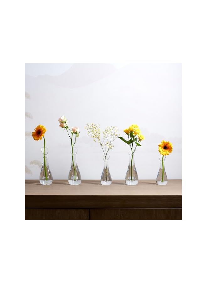 erorex Acrylic Single Flower Vase, Unbreakable Curvy Decorative Design, 2 Size Options, Long and Short (Clear, Short) - Image 3