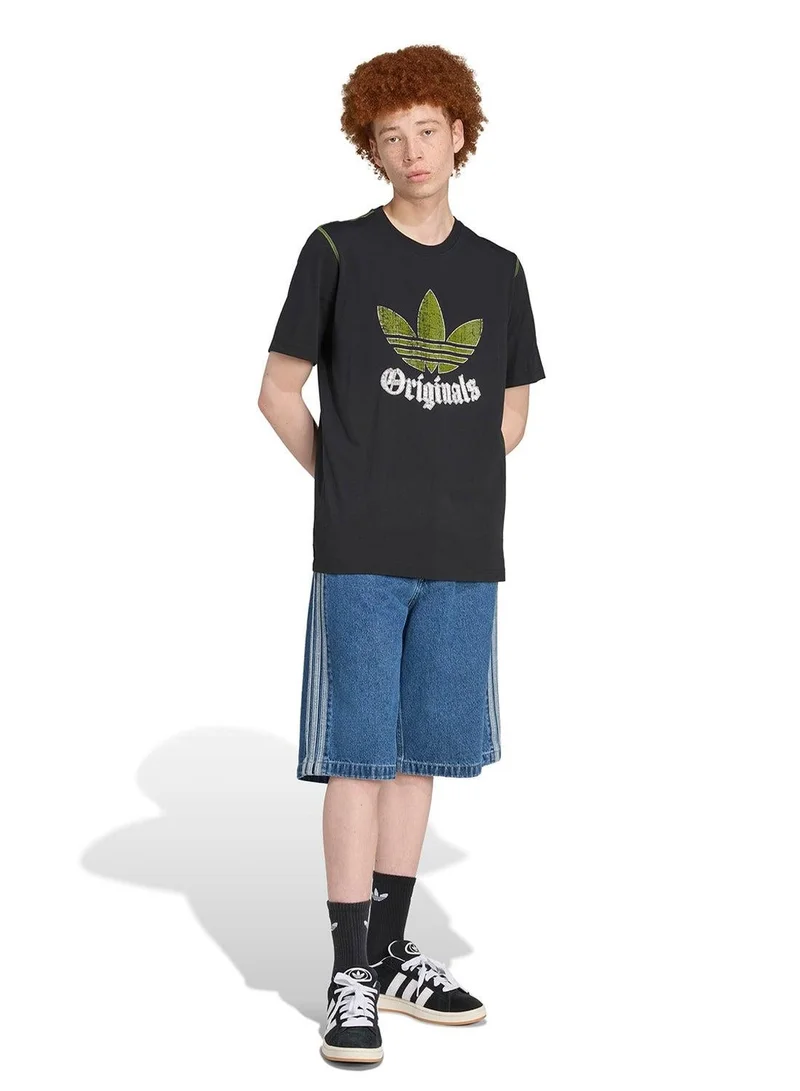 Adidas Originals Black Distressed Graphic T-Shirt for Men | Best Price UAE