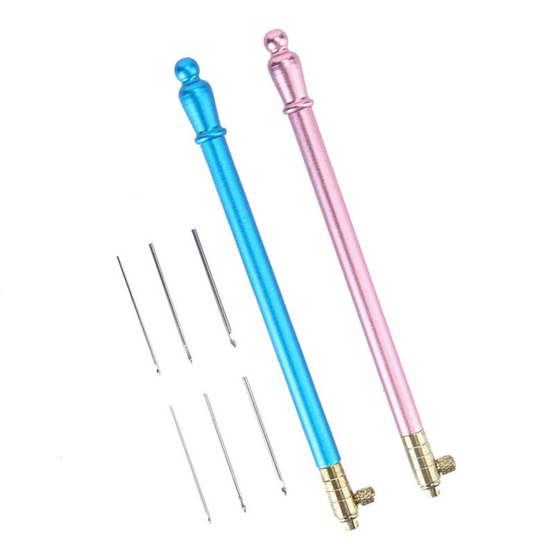 Embroidery Crochet Hook French Tambour Beading Sequins Stainless Steel Handle Sewing Craft Tool - Image 2