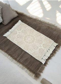 BABYCARA 2pc of Woven Bohemian Folk embroidery Door Mat for Indoor Outside Entrance Non-Slip Bathroom Floor Mat Machine Washable  - Image 1