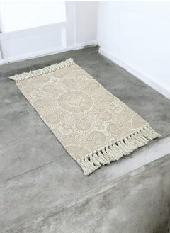 BABYCARA 2pc of Woven Bohemian Folk embroidery Door Mat for Indoor Outside Entrance Non-Slip Bathroom Floor Mat Machine Washable  - Image 2