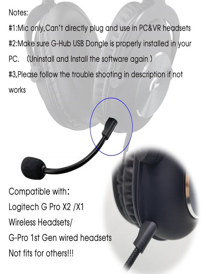 REEYEAR Replacement Game Mic fits for Logitech G PRO X2,G PRO X Wireless and G Pro Wired Gaming Headsets,Detachable Noise Cancelling Crystal-Clear Game Microphone,Mic Only - Image 4
