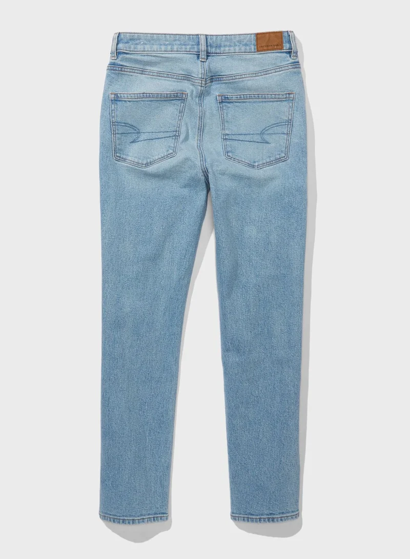 American Eagle Strigid High Rise Mom Jeans