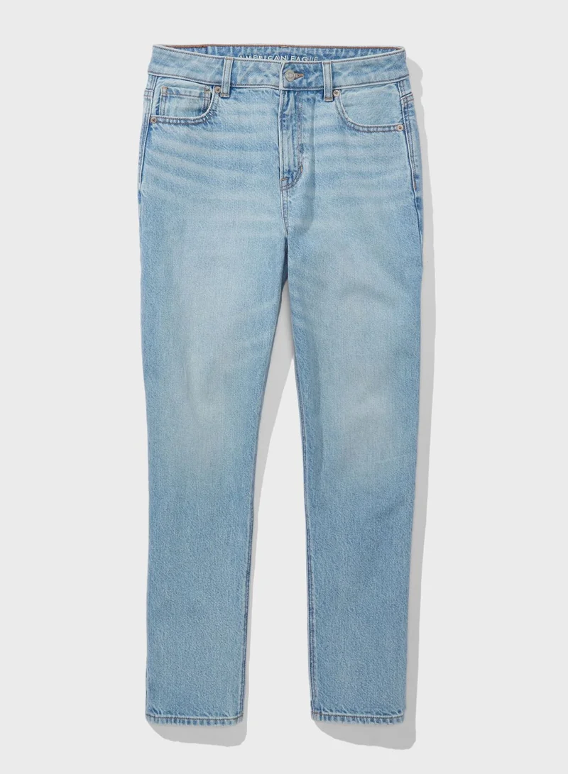 American Eagle Strigid High Rise Mom Jeans