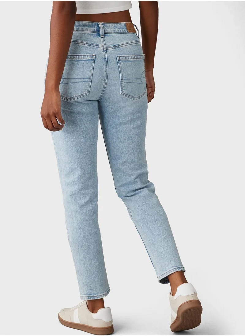 American Eagle Strigid High Rise Mom Jeans