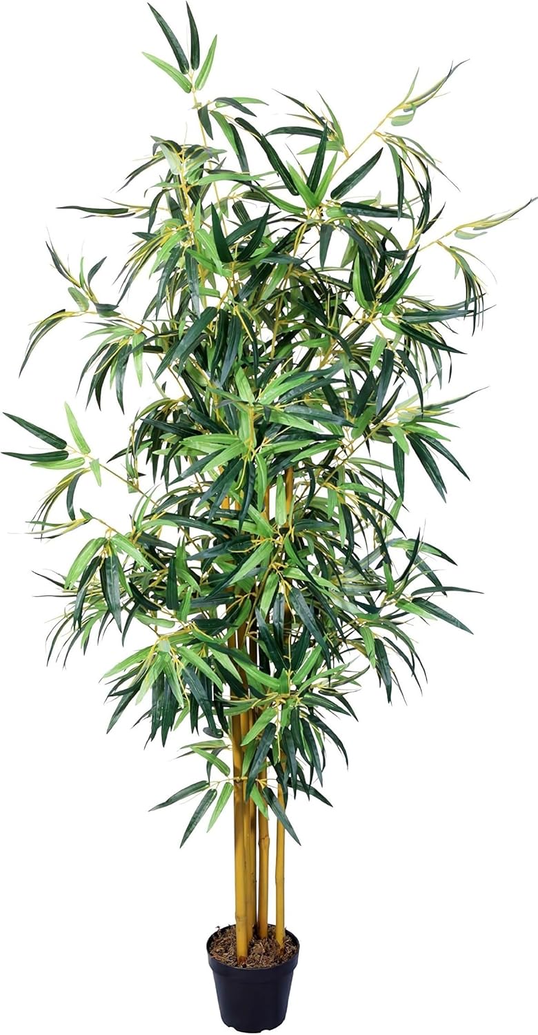 AMERIQUE 43 Feet Gorgeous Bamboo Tree Artificial Plant in Nursery Pot Real Touch Technology - Image 1