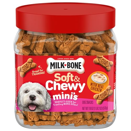 Milk-Bone Soft & Chewy Mini’s Dog Treats, Chicken, 18 Ounce Made with Real Chicken Breast - Image 1