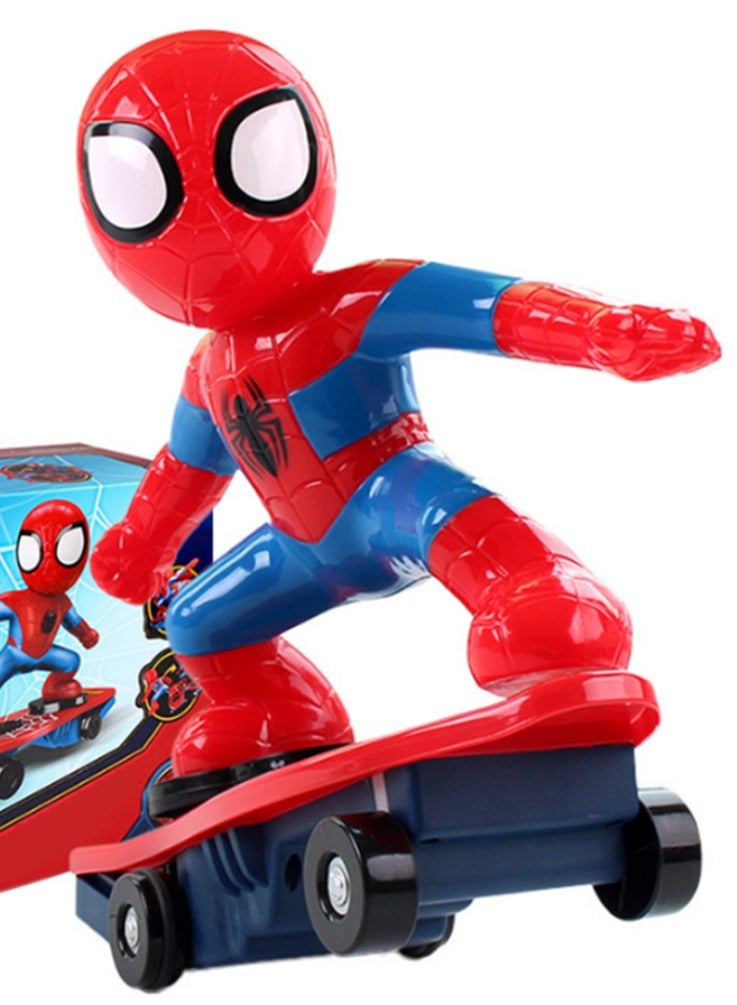 MARVEL Remote Control Spider Hero Scooter Toy – Light & Sound, Self-Balancing Action, 360° Spin, Birthday Gift for Kids - Image 2