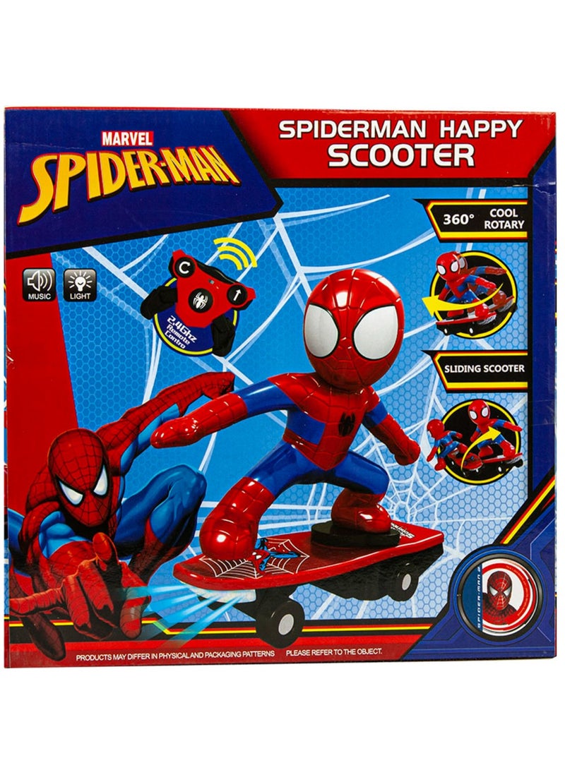 MARVEL Remote Control Spider Hero Scooter Toy – Light & Sound, Self-Balancing Action, 360° Spin, Birthday Gift for Kids - Image 3