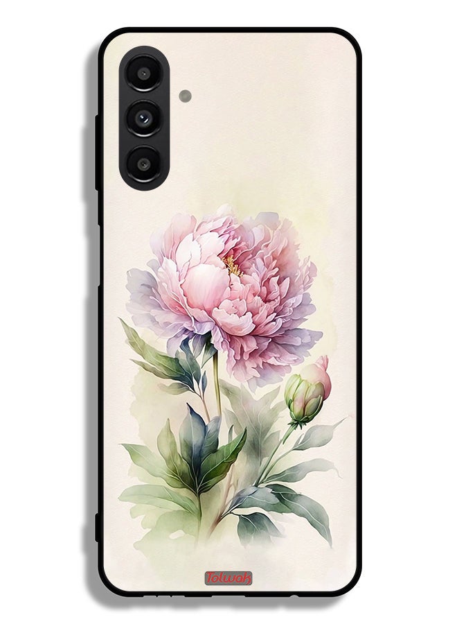 Tolwak Samsung Galaxy A13 5G Protective Case Cover Watercolor Rose Paint Art - Image 1