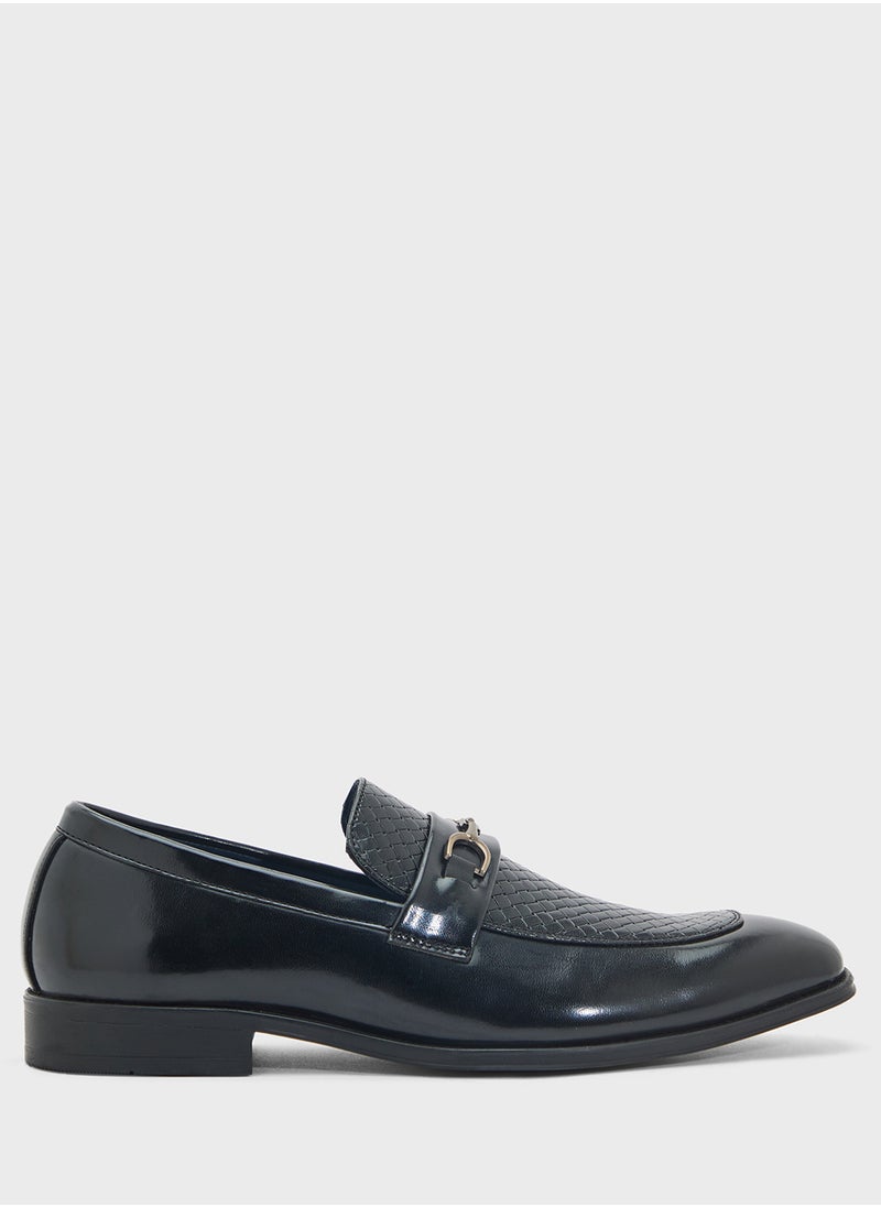 Robert Wood Texture Detail Classic Formal Slip Ons  - Image 1
