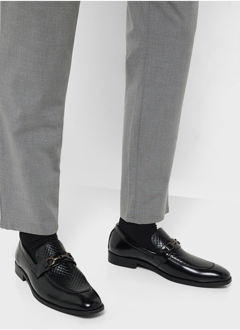 Robert Wood Texture Detail Classic Formal Slip Ons  - Image 5