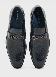 Robert Wood Texture Detail Classic Formal Slip Ons  - Image 4