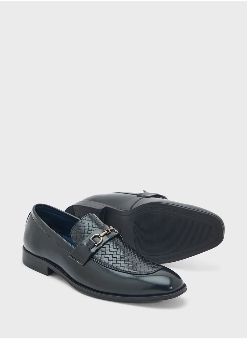 Robert Wood Texture Detail Classic Formal Slip Ons  - Image 3