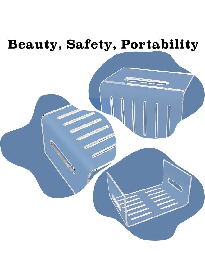 TPGP 7”H Acrylic Toilet Stool for Adults Clear Poop Step Stool for Kids Bathroom 2-in-1 Modern Non-Slip Small Toddler Bed Stripe Foot Stool for Children Bedroom Kitchen Shower Sink  - Image 5