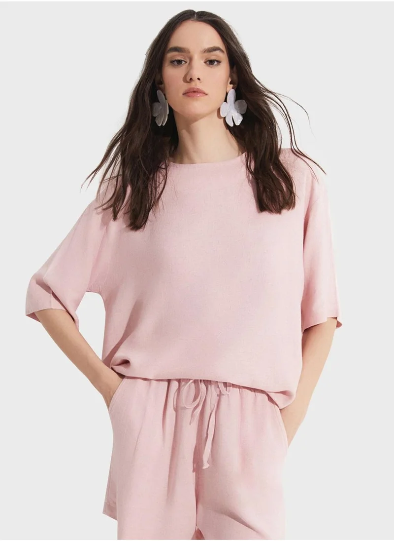 JUNE Crew Neck T-Shirt & Shorts Set