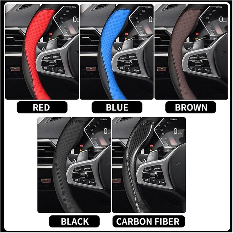 Isuzu D-MAX V-Cross Mu-X TAGA Suede Carbon Fiber Anti Slip Steering Wheel Cover Type O Carbon Fiber - Image 3