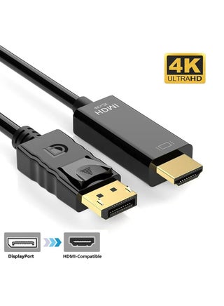 1.8 Metre Premium DisplayPort to HDMI Display Cable, 4K@60Hz, Full HD 1080p, Gold-Plated Plugs - pzsku/Z4CB0F4A8E407EE607A60Z/45/_/1737894911/477b2827-301d-459b-9af8-b84b5d549591