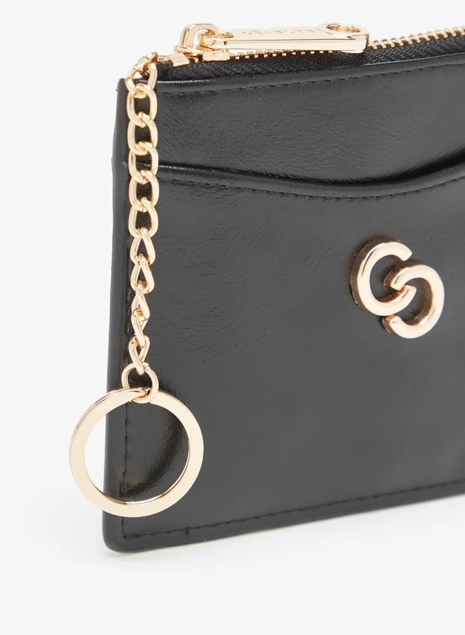 سيليست Women's Monogram Card Holder with Zip Closure