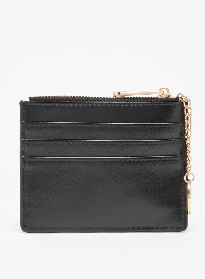 سيليست Women's Monogram Card Holder with Zip Closure