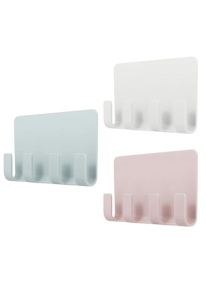 UKCOCO Cell Phone Wall Mount, 3 Pack Multi Purpose Plastic Phone Charging Dock Holder Shaving Razor Towel Hook Bracket for Smartphone Tablet eReader (Mixed Color) - Image 1