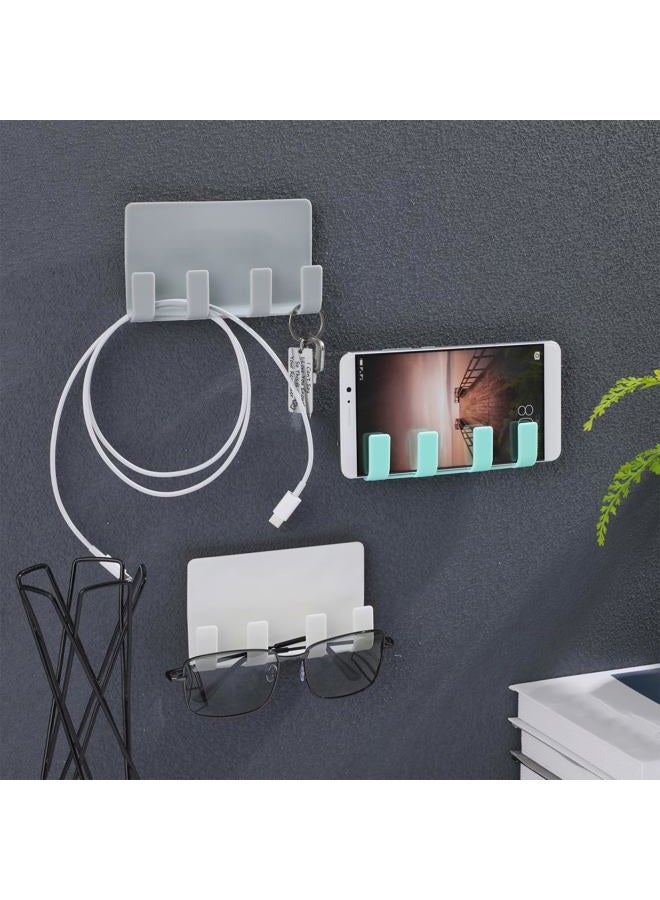 UKCOCO Cell Phone Wall Mount, 3 Pack Multi Purpose Plastic Phone Charging Dock Holder Shaving Razor Towel Hook Bracket for Smartphone Tablet eReader (Mixed Color) - Image 5