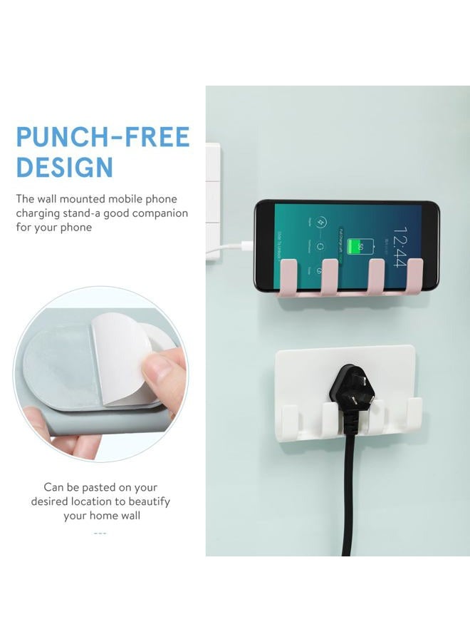 UKCOCO Cell Phone Wall Mount, 3 Pack Multi Purpose Plastic Phone Charging Dock Holder Shaving Razor Towel Hook Bracket for Smartphone Tablet eReader (Mixed Color) - Image 3