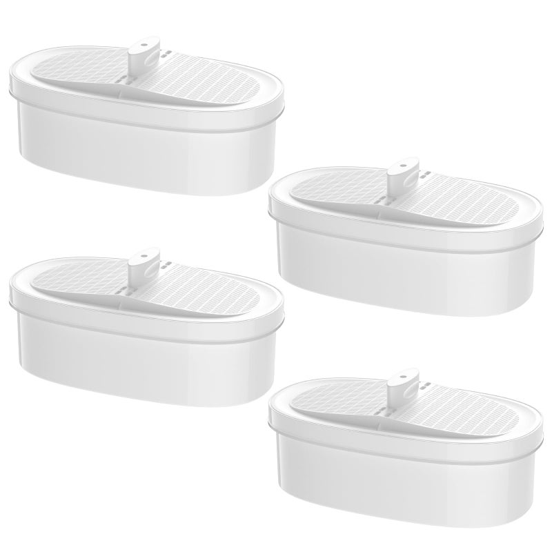 CANAVY 4 Pack WDPF01A Plus Replacement Filter for All WaterDrop Pitcher Filtration System Compatible with WaterDrop WDPF01A Plus Reduces PFOAPFOS Chlorine Last Up to 3 Months or 200 Gallons White - Image 2
