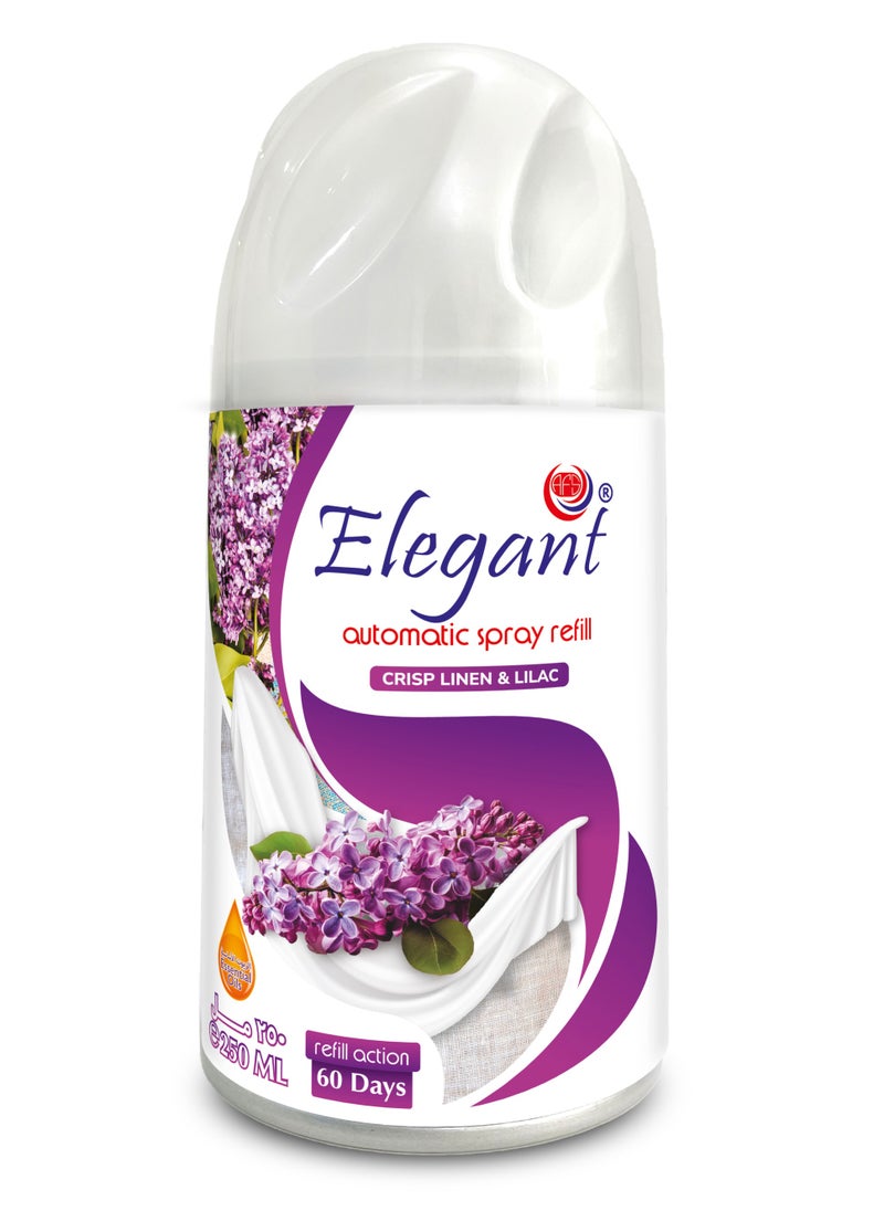 Elegant - Crisp Linen and Lilac Automatic Refill Spray Air Freshener 250ml - Image 1
