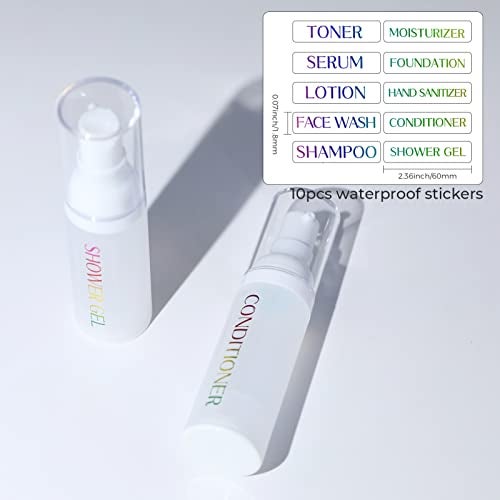 LONGWAY 1.7oz 50ml Airless Cosmetic Cream Pump Bottle Travel Size Dispenser Refillable Containers/Foundation Travel Pump Bottle for Shampoo（Pack of 6, Frosted Translucent） - Image 2