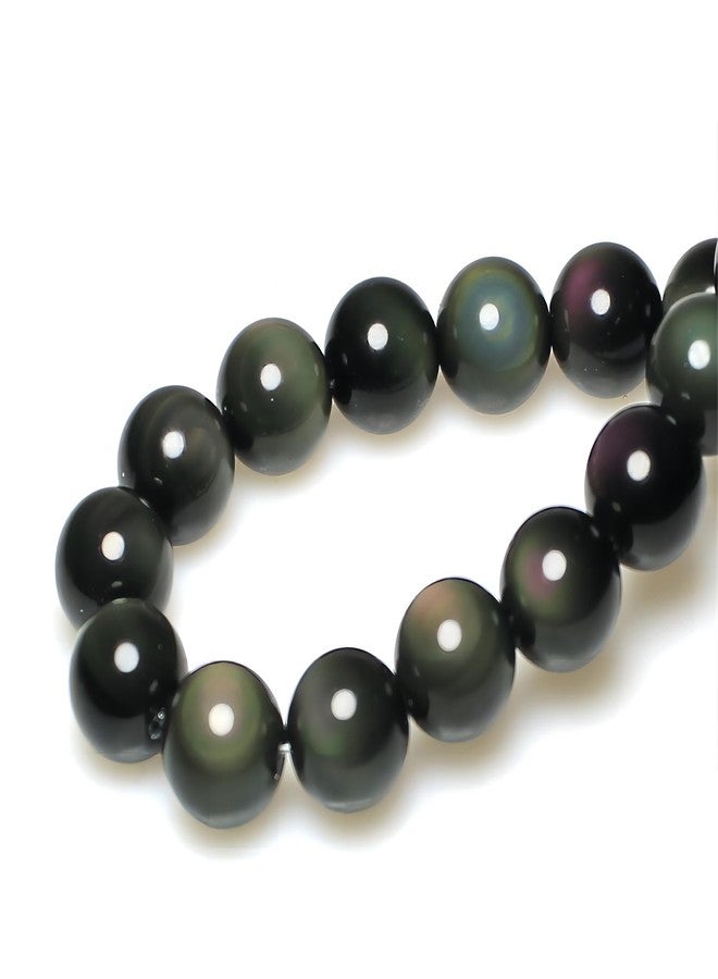 MJDCB Rare Collection Natural Stone Beads Rainbow Obsidian Round Loose Beads for Jewelry Making DIY Bracelet Necklace (4mm) - Image 2