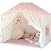 Avrsol Kids Play Tent with Mat Large Playhouse Tent Indoor Toddler Girl Tent with Pompoms Door Curtains Princess Tents Children Play House for Girls Birthday Toy House Gift Play Cottage Pink - Image 3