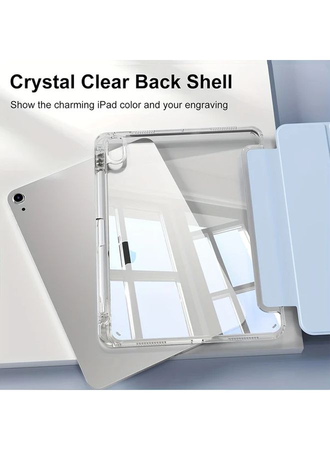 iPad الجيل الحادي عشر غطاء ذكي أزرق بحري مع حامل قلم رصاص إيقاف وتشغيل تلقائي خفيف الوزن ومتين - Image 4