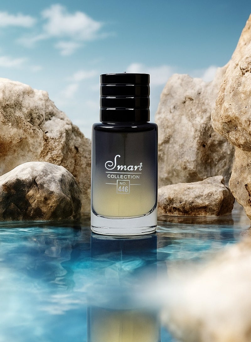 سمارت كولكشن  مجموعة عطور رجالية جريئة ذكية رقم 446 | عطر خشبي يدوم طويلًا للرجال - نفحات منعشة وعشبية | 25 مل أو دو بارفان - Image 2