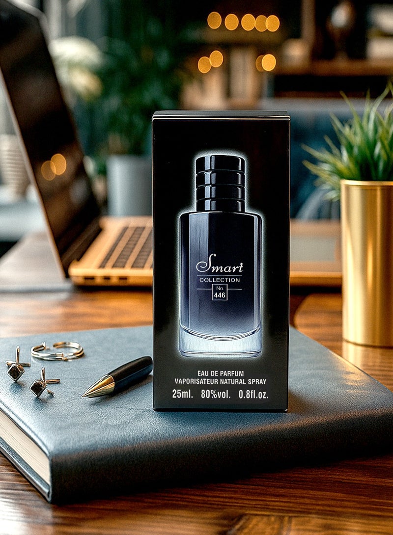 سمارت كولكشن  مجموعة عطور رجالية جريئة ذكية رقم 446 | عطر خشبي يدوم طويلًا للرجال - نفحات منعشة وعشبية | 25 مل أو دو بارفان - Image 3