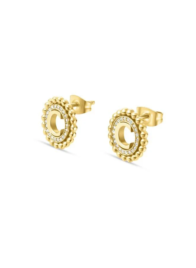 CERRUTI 1881 Bianca  C Logo Motif Earring