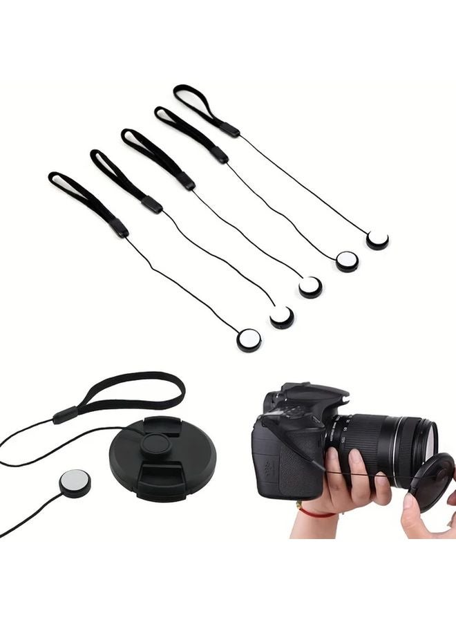 5 قطع عالمية لغطاء عدسة كاميرا DSLR حبل مضاد للضياع لنيون وسوني - Image 2