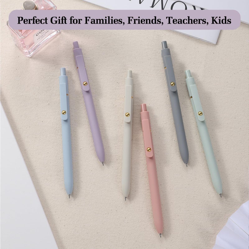 FIOVER Gel Pens, 6pcs Blue Ink Medium Point 0.7mm Smooth Writing Pens with Comfort Grip, Aesthetic Ballpoint for Journaling School Office Supplies, Gifts for Women Men (6PCS Blue Ink) - Image 5
