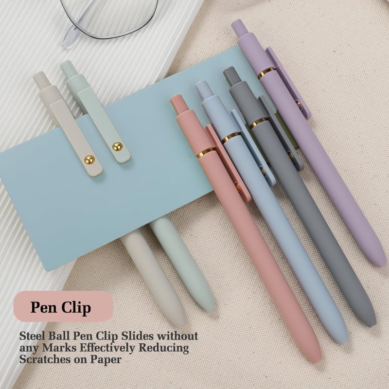 FIOVER Gel Pens, 6pcs Blue Ink Medium Point 0.7mm Smooth Writing Pens with Comfort Grip, Aesthetic Ballpoint for Journaling School Office Supplies, Gifts for Women Men (6PCS Blue Ink) - Image 3