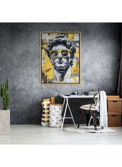 Art Decor Art Decor Framed Canvas Wall Art of Famous Sculpture Pop Art Greek Portrait Statue Italian Renaissance Street Graffiti Print Wall Décor for Home Office Living Room Bedroom Gifting  - Image 3