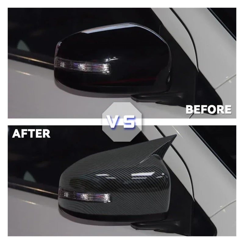 Gloss Black Rearview Mirror Cover Compatible With Lancer X 2008 2016 - Image 3