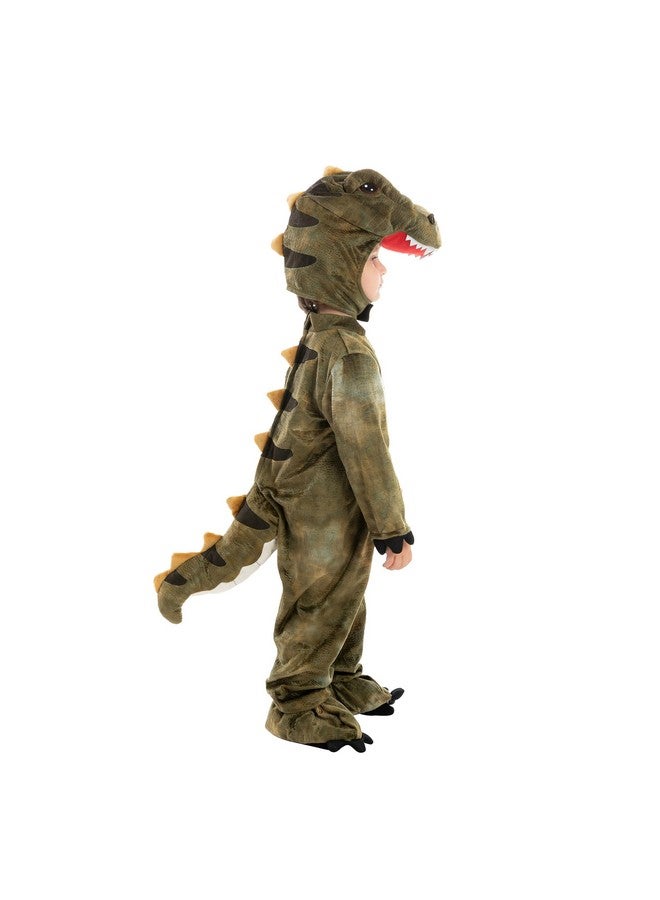 Spooktacular Creations Spooktacular Creations Halloween Realistic T-rex Costume Outfit Dinosaur Jumpsuit with Egg for Kids Toddler Dress-up Party  - Image 3