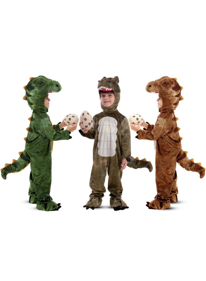 Spooktacular Creations Spooktacular Creations Halloween Realistic T-rex Costume Outfit Dinosaur Jumpsuit with Egg for Kids Toddler Dress-up Party  - Image 1